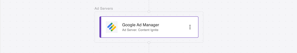 A simple ad stack containing a single Google Ad Manager ad server